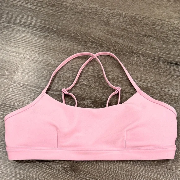 ALO Yoga Pink Strappy Sports Bra - Picture 1 of 2